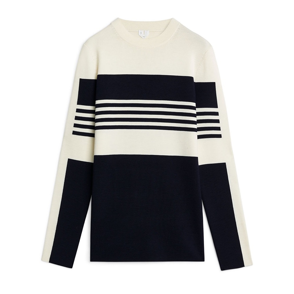 Arket merino wool striped sweater